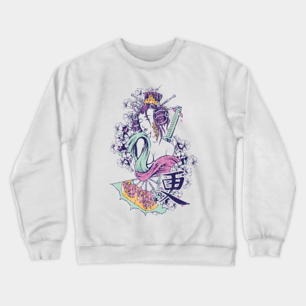 Samurai Geisha Crewneck Sweatshirt by Digster